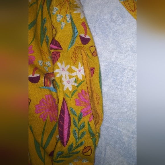 Wonder Nation Toddler Mustard Yellow Printed Long Sleeve Dress 3T - Picture 3 of 3